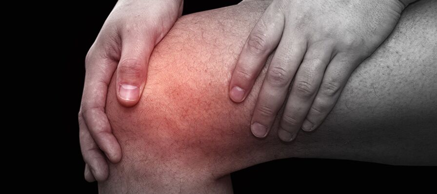 Inflammation and discomfort in the knee with gonartrosis