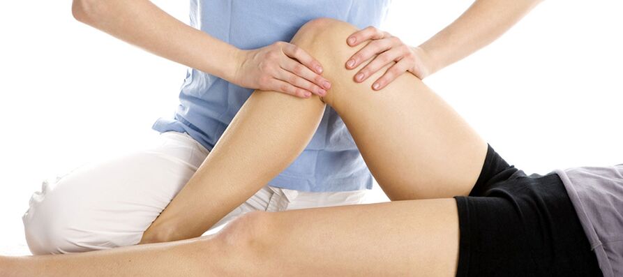 Massage process for knee joint arthritis